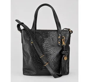 The Sak black leather embossed crossbody tote thumbnail 3
