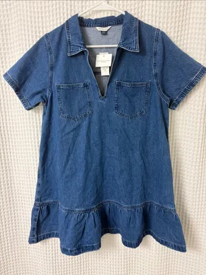 American Eagle Outfitters Denim Collar Mini Dress thumbnail 5