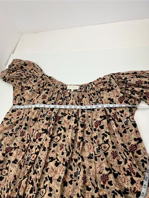 The Great. Sleep Dress 100% Cotton Size 0‎ Beige Black Timber Floral Loose thumbnail 5