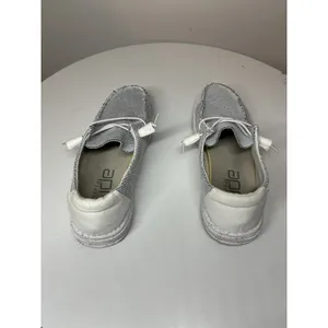 the HEYDUDE Women's Wendy Sox slip-on shoes in stone white 9 Comfy Casual thumbnail 5