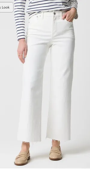 J Crew Factory Wide-leg cropped jean in all-day stretch Size 30 thumbnail 1