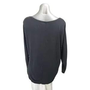 Lululemon Women's Black Long Sleeve Scoop Neck Athletic T Shirt Tee Top Size 6 thumbnail 2
