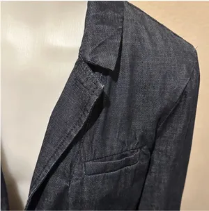 Size S Cotton denim blazer, Pilcro and the Letterpress for Anthropologie thumbnail 3