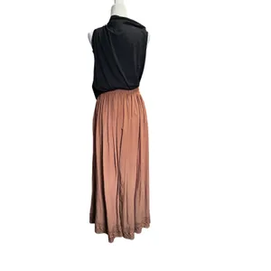 Scarlet Darkness Ren Faire Maxi Skirt with Tassel Tie & Lace Hem Brown(S) thumbnail 2