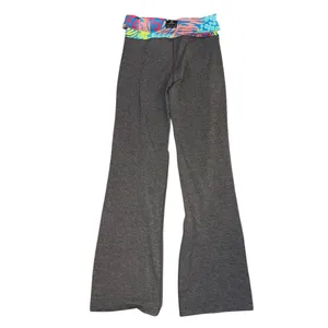 Nike gray multicolor animal print waistband yoga pants thumbnail 3