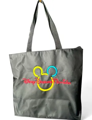 Disney Tote - Disney Dreams Florida - Zipper Nylon Travel Tote. Black. thumbnail 1