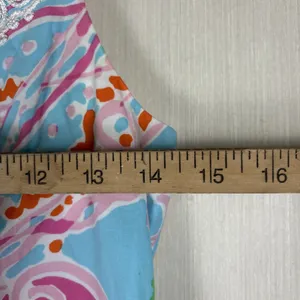 Lilly Pulitzer Blue Pink Abstract Soutache V-Neck Shift Dress Size‎ 0 thumbnail 5