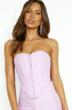 Hello Molly Craving Us Corset Top in Lilac Size 8 (L) thumbnail 1