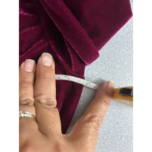 Woman’s Velvet Long Dress Size LXS Deep Fuchsia Formal Holiday Wedding Open Back thumbnail 8