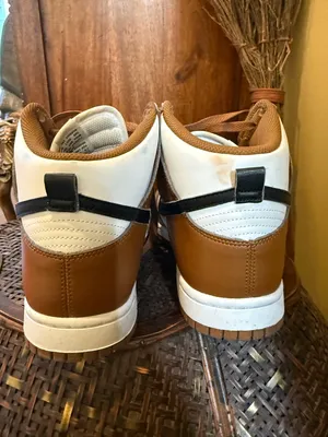 Nike Women’s White, Brown & Black High-Top Sneakers thumbnail 3