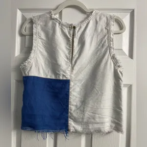 🌮Anthropologie Holding Horses Frida Patchwork Denim Tank Top Size 6 thumbnail 3