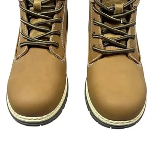 NEW Cottimo Ankle Lace Up Plaid Collar Work Boots Tan Brown Gorpcore Rugged Sz 8 thumbnail 3