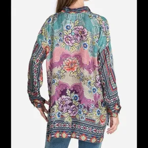JOHNNY WAS spring boho printed Janelle Button-up silk blouse M tunic fall
$240 thumbnail 4