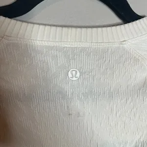 Lululemon white textured Rest Less pullover top thumbnail 3