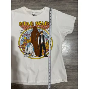 Star Wars Han Solo Chewbacca R2-D2 Graphic Tee Large White Womens Large Cotton thumbnail 5