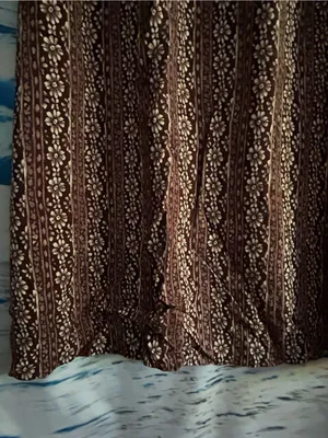 Women’s Boho Floral Printed Brown & White Maxi Skirt MD thumbnail 6