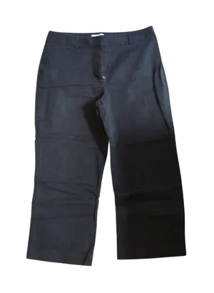 Ann Taylor LOFT Trousers 12P Black Petites Stretch Cropped‎ Business Casual thumbnail 1