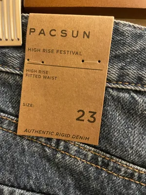 Pacsun High Rise Festival Pacific Sunwear Denim Shorts Cut Off Sz 23 NEW NWT thumbnail 7