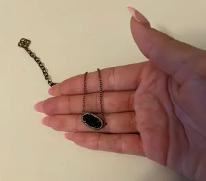 Kendra Scott Black Pendant Necklace thumbnail 1
