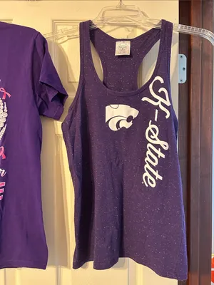 K-STATE Purple Short Sleeve Breast Cancer Awareness Tee & Tank Top Small thumbnail 3