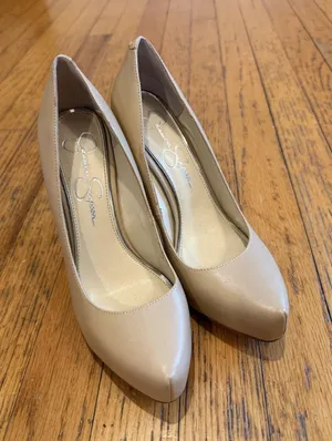 Jessica Simpson Shoes Womens Size 7 Beige Platform Stiletto Heels thumbnail 1