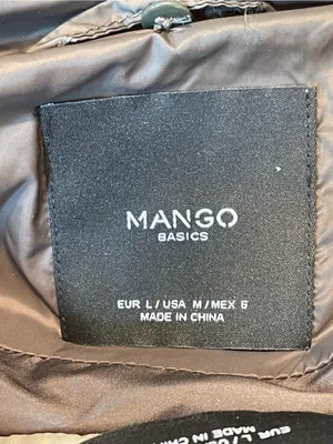 Mango Basics Long Hooded Puffer Coat Olive Green Sherpa Lined Quilted Jacket M thumbnail 9