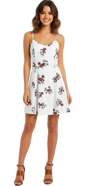 Garage Womens Dress Sz XS Floral Skater Mini Soft Girl Romantic Feminine Boho thumbnail 1