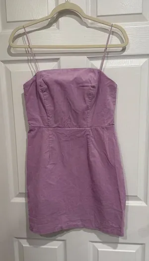 Urban Outfitters‎ Corduroy Mini Dress Purple Spaghetti Strap Size 6 thumbnail 1