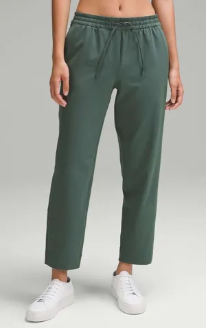 Lululemon Tapered-Leg Mid-Rise Pants 7/8 Length Ankle Size Medium Green thumbnail 1