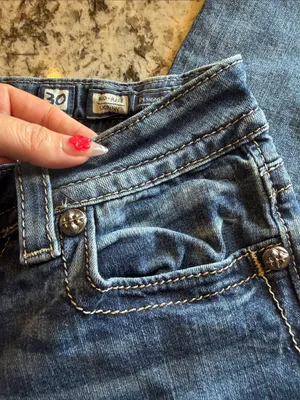 Miss Me Medium Blue high rise Skinny Denim Jeans thumbnail 6