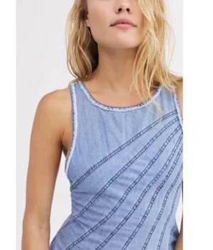 Free People Blue Jean Baby Maxi Dress thumbnail 3