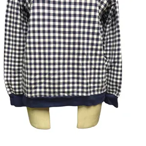 Draper James Natalie Sweatshirt in Navy Blue Gingham Size Medium‎ thumbnail 4