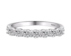 SIZE 5 925 Sterling Silver Stackable Round Dazzling Cubic Zirconia Ring thumbnail 1