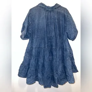 Denim Babydoll Style Mini Dress/Oversized Shirt Sz L thumbnail 4