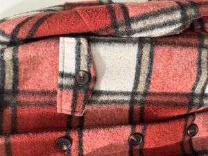 Staccato Red Plaid Front Button Up Jacket  thumbnail 2