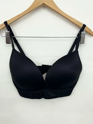 Victoria's Secret PINK wear everywhere wireless push up black Bra 34D thumbnail 2