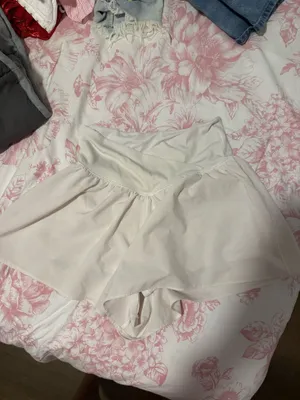 Aerie White Crossover Shorts thumbnail 2