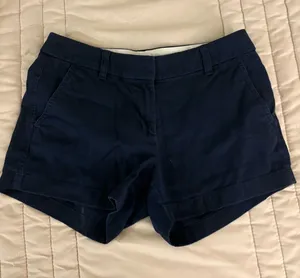 J. Crew Navy Cotton Chino Shorts thumbnail 1