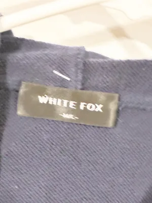 White Fox Society Navy Blue Orange Pullover Hoodie Sweatshirt Size Medium/Large thumbnail 3
