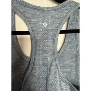 LULULEMON Woman's Swiftly Tech Tank Top Heathered Blue Size 6 thumbnail 3