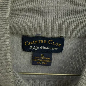 Charter Club‎ Cashmere Office Siren Academia Preppy Mock Neck Sweater XL Purple thumbnail 5
