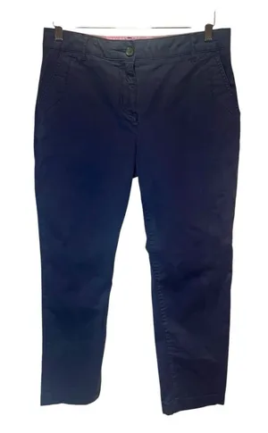 Boden Women’s Navy Blue Chino Style Cropped Pants Size 8 Petite thumbnail 1