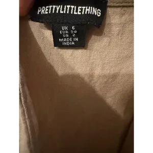 PrettyLittleThing Taupe Strapless Corset Maxi Dress US 2 Linen‎ Look Boho Tan thumbnail 8