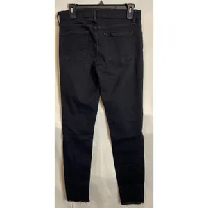 FRAME Womens 29 Black Jeans Empire‎ Skinny Distressed Knee Raw Hem Preppy Grunge thumbnail 2