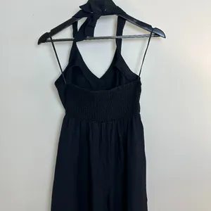 L*SPACE Alena Halter Wide-Leg Linen Jumpsuit in Black Size Small thumbnail 7