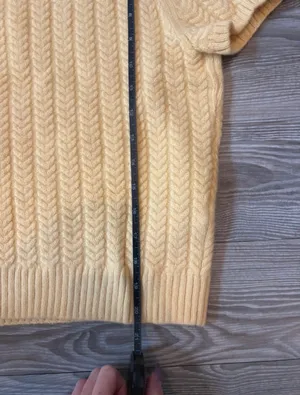 ZARA Yellow Knit Sweater thumbnail 4