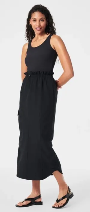 NWT Spanx Casual Fridays Cargo Maxi Dress in Black Sz XS‎ $168 thumbnail 1