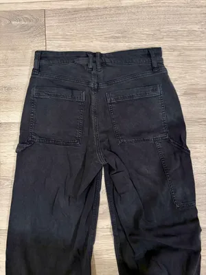 American Eagle Black Super High-Rise Baggy Wide-Leg Jeans thumbnail 5