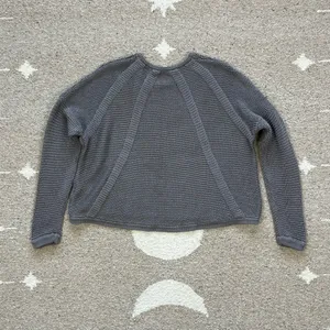 Helmut Lang Gray Plov Open Knit Fine Cord Pullover Sweater Small thumbnail 4