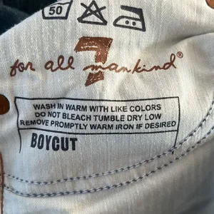 7 for all of Mankind Distressed and Frayed Boycut Button Fly Jeans- Size 27 thumbnail 12